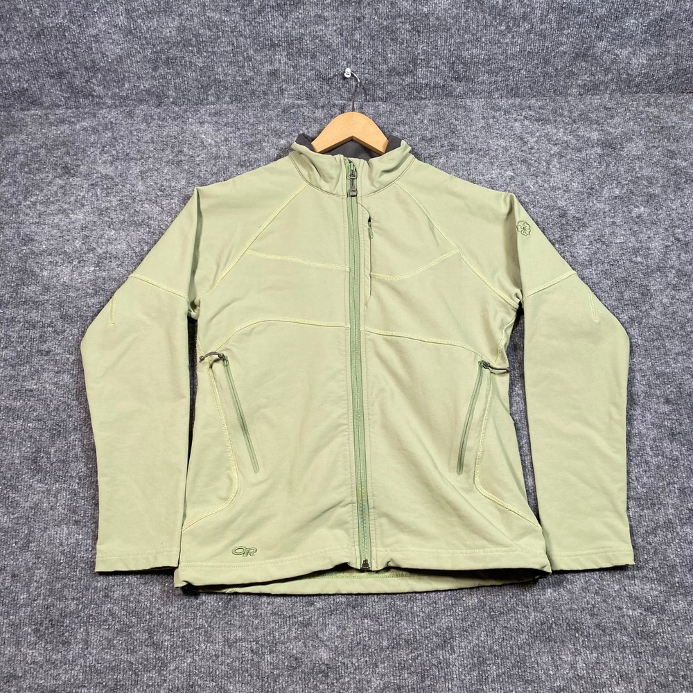 Outdoor Research Mens Sage Green Softshell Grid Fleece Jacket S10 95211 Small
